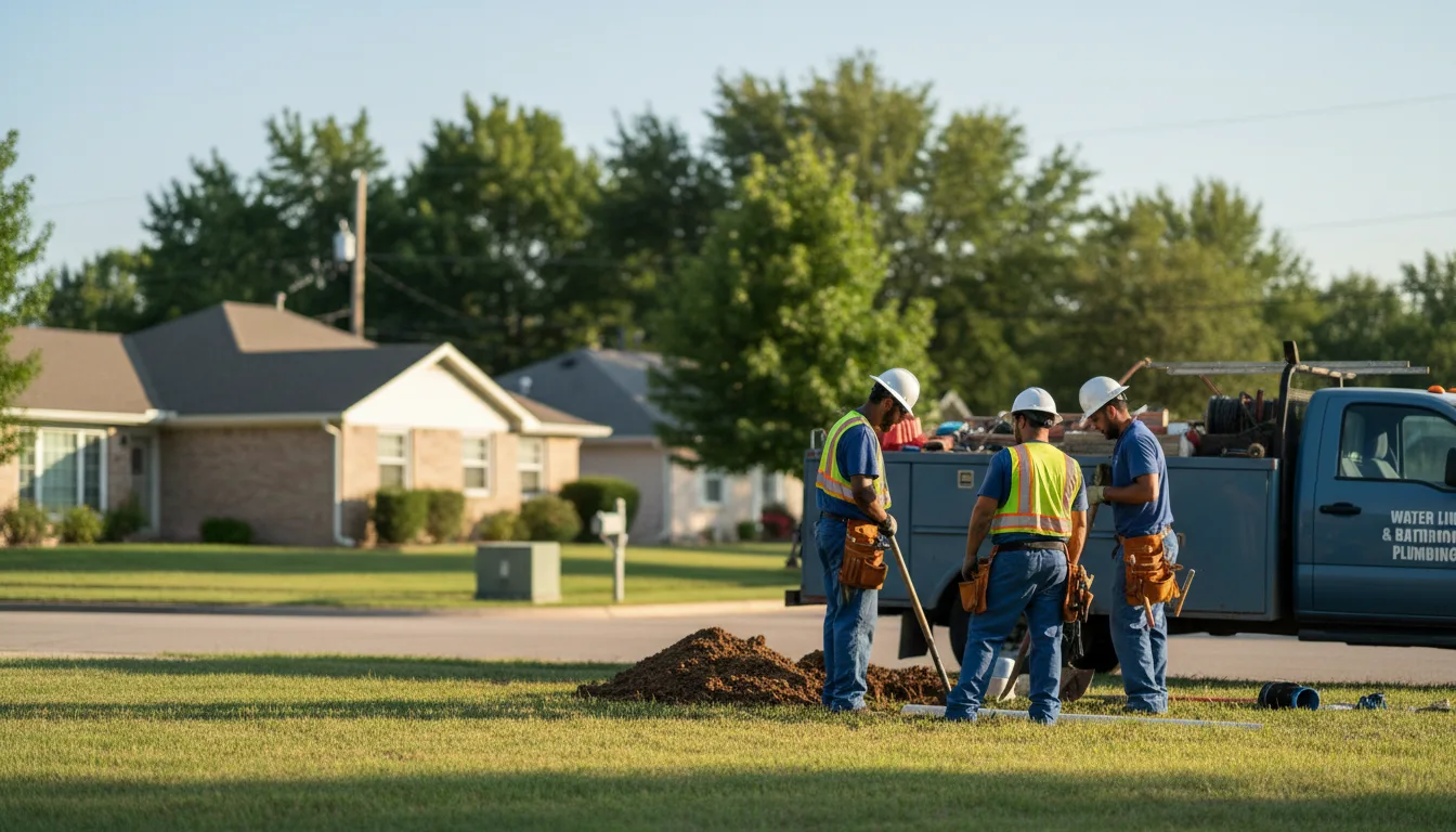 Residential water line and bathroom plumbing service in Morrison, IA